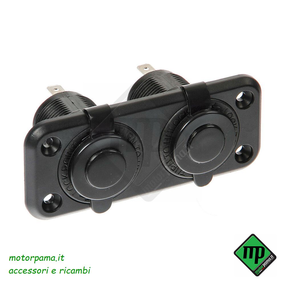 Lampa 39005 Ext-8 – Doppia Presa USB Con Montaggio A Incasso Per Veicoli 12V/24V, Compatibile Con Vari Modelli Auto