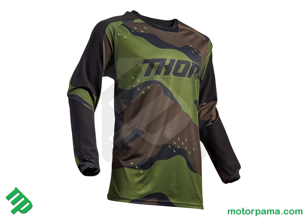 Outlet abbigliamento: taglia L-Maglia Thor cross / enduro colorazione camo