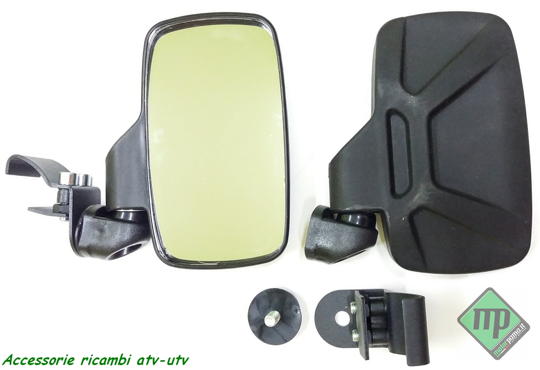 Ejoyous Specchietti Laterali UTV Regolabili E Pieghevoli: Universali Per Roll Bar Da 4,8-5,1 Cm, Compatibili Polaris RZR, Maverick, Mule, KRX